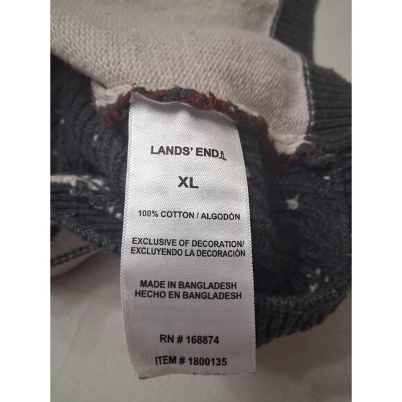 Lands' End Dog Family Holiday Sweater, Cream, Size XL Dog Sweater Bears - Picture 10 of 13